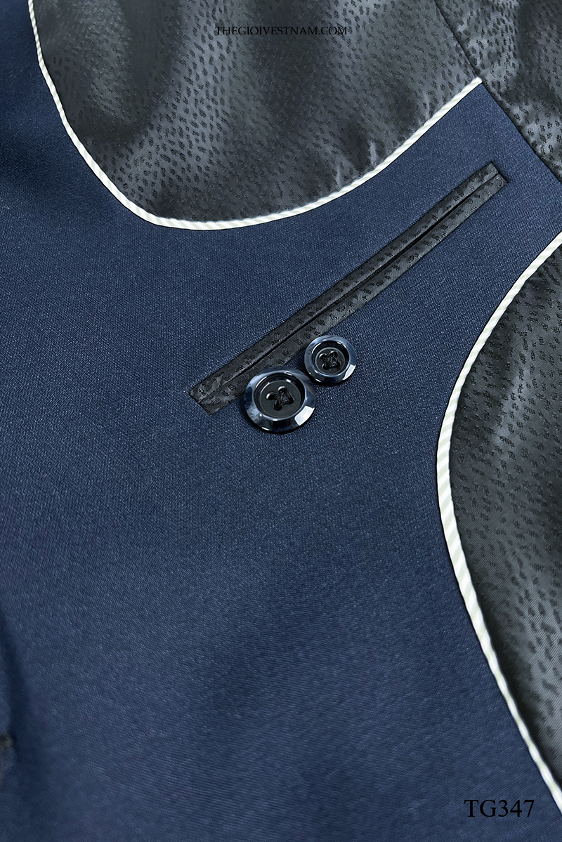 Bộ suit xanh đen cao cấp một nút TG347 #3